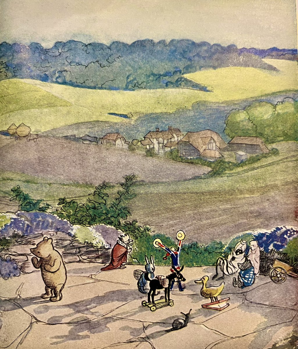 A_AMilne's tweet image. Slowly and slowly
Dawns the new day…
What’s become of John boy?
No one can say.
Some think that John boy
Is lost on the hill;
Some say he won’t come back,
Some say he will.
~A.A.Milne