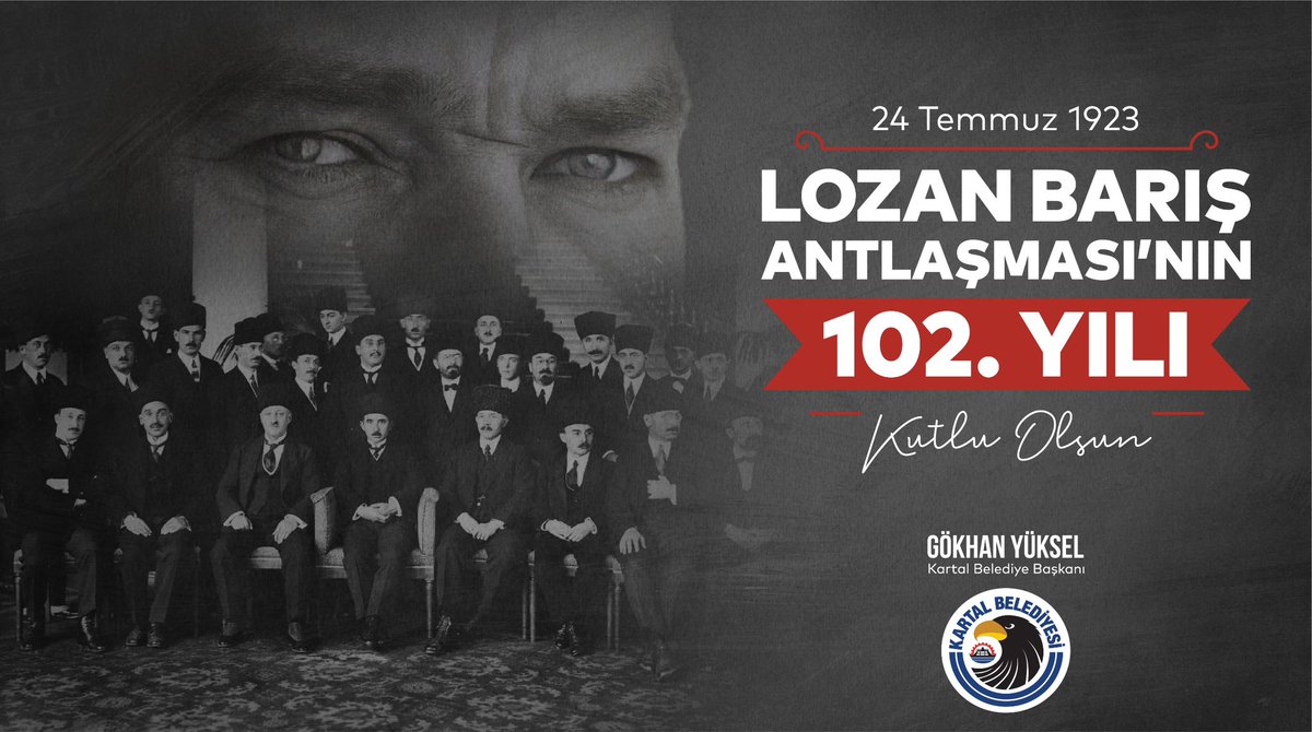 Bağımsızlığımızı tüm dünyaya ilan ettiğimiz #LozanBarışAntlaşması’nın 102. yıl dönümünde; Başta Gazi Mustafa Kemal Atatürk ve Lozan kahramanı İsmet İnönü olmak üzere tüm Milli Mücadele kahramanlarımızı saygı, rahmet ve minnetle anıyorum. 🇹🇷