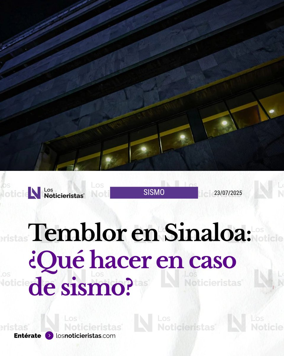 🟣| ¿Cómo debemos reaccionar ante un sismo🫨? Ante el primer sismo fuerte en #Sinaloa en muchos años te contamos qué es lo que se debe hacer en caso de un movimiento telúrico y cómo reaccionar ante estos eventos de la naturaleza 👉🏼 lc.cx/qSSRFb
