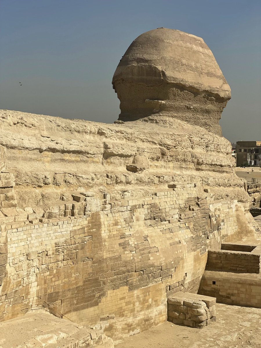 thepolymathpod's tweet image. Took this photo on a trip to Egypt.  Look closely at the many layers of restoration and conservation.  How can anyone say with certainty when this was originally created, and what the original even looked like?  What is your best guess?  #egypt #mystery #ancient #skeptical…