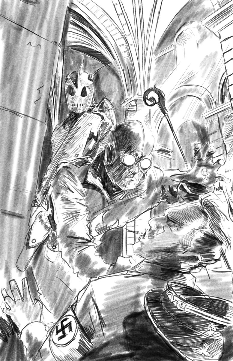 schiekapedia's tweet image. Some #art #process: Pencils, inks and finished colors for this #fanart team up of the #Rocketeer and #LobsterJohnson.
#art #artist #artwork #comics #makecomics #illustration