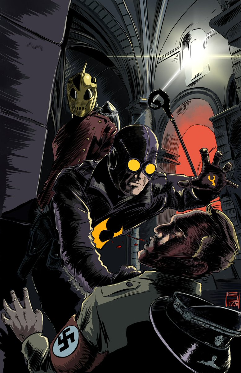 schiekapedia's tweet image. Some #art #process: Pencils, inks and finished colors for this #fanart team up of the #Rocketeer and #LobsterJohnson.
#art #artist #artwork #comics #makecomics #illustration
