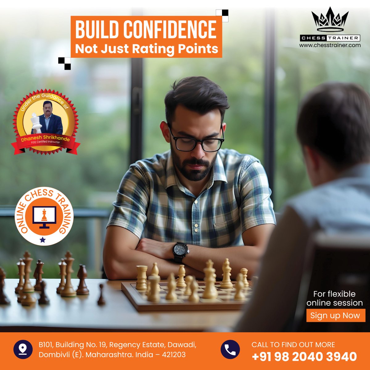 Chess_trainer91's tweet image. Train with FIDE Instructor Dhanesh Shrikhande:

✅ Personalized coaching
✅ Deep understanding
✅ Mental strength under pressure
📈 Grow your rating — and your self-belief.

📞 +91 9820403940 | 🌐 chesstrainer.com | 📧 coach@chesstrainer.com
 #chesstrainer