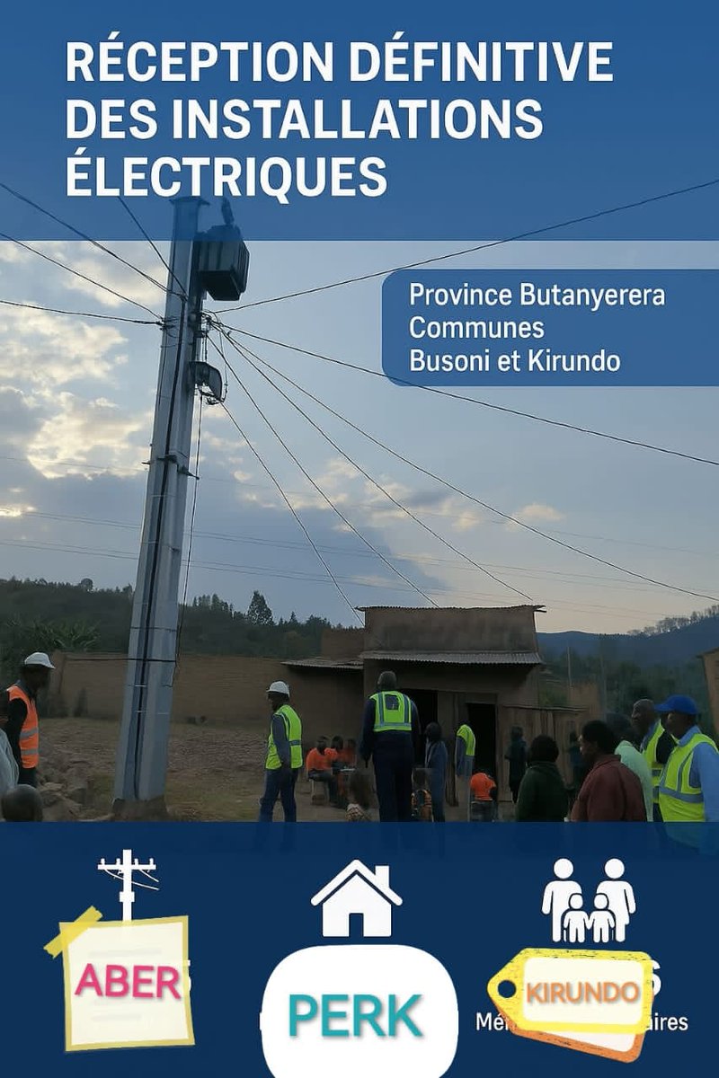 IngAraudi's tweet photo. Réception définitive – Projet PERK
Une étape majeure franchie avec la commission de réception définitive ds installations électriques realisées dans le cadre du projet PERK, presidée par le DT @ABER80724107 @IngAraudi
@minergiemine1
@PButanyerera https://t.co/1qEZe2wgf5