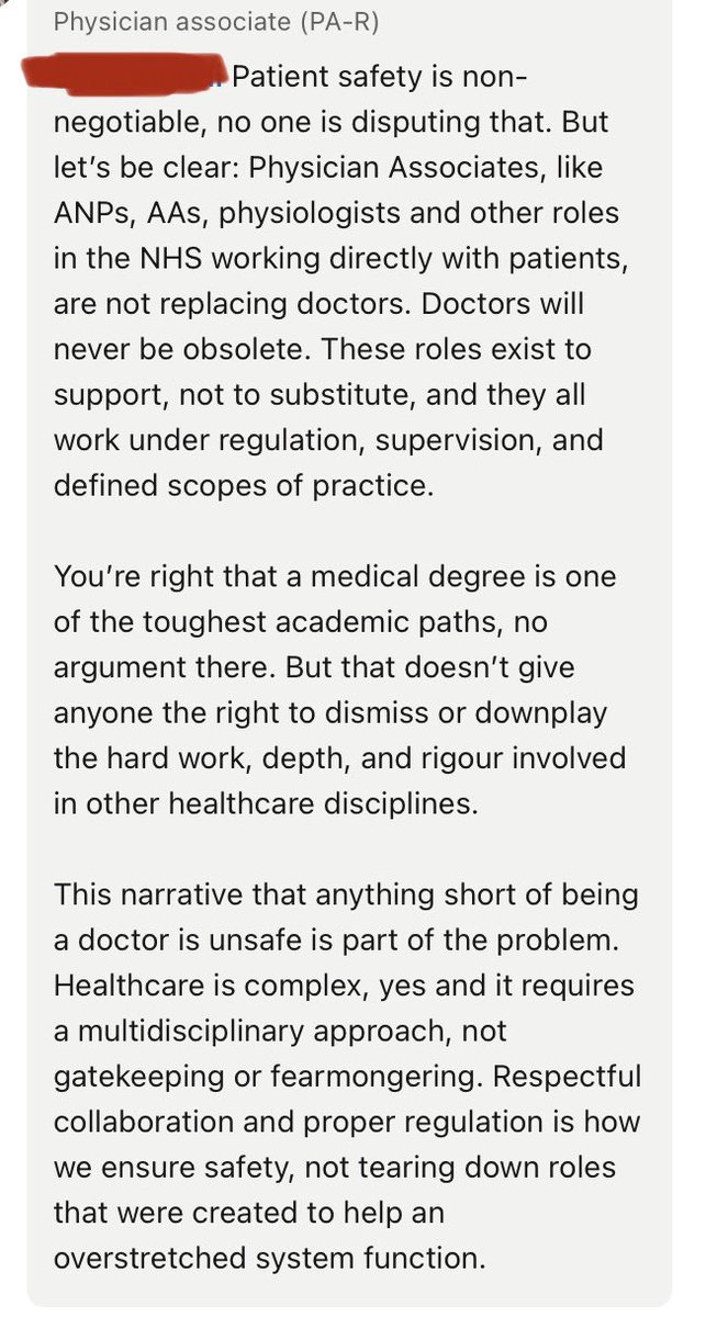 @medicalmodelwithabriochebun (@medicalmodelbri) on Twitter photo 1) The universities of the U.K
2) <a href="/NHSEmployers/">NHS Employers</a>
3) <a href="/DHSCgovuk/">Department of Health and Social Care</a>
4) all of the Royal colleges
5) <a href="/GOVUK/">GOV.UK</a>
6) PA leadership
Have all lied to physician assistants regarding the level of their training. PAs are brainwashed to believe that they’ve studied medicine. 1) The universities of the U.K
2) <a href="/NHSEmployers/">NHS Employers</a>
3) <a href="/DHSCgovuk/">Department of Health and Social Care</a>
4) all of the Royal colleges
5) <a href="/GOVUK/">GOV.UK</a>
6) PA leadership
Have all lied to physician assistants regarding the level of their training. PAs are brainwashed to believe that they’ve studied medicine.