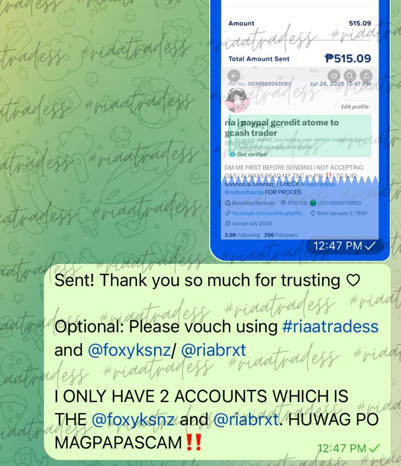 maria ꨄ | paypal gcredit atome to gcash trader tweet media