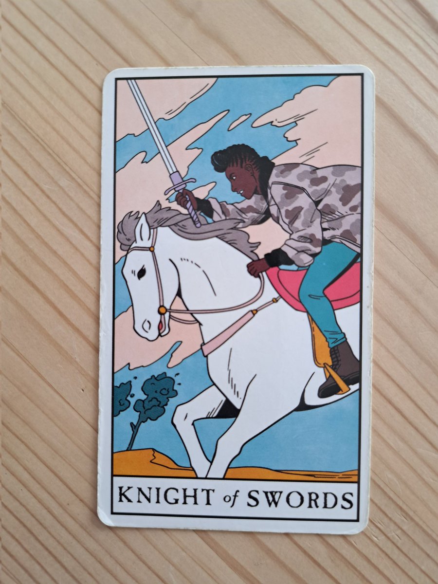 Laurajk32's tweet image. Today's card is Knight of Swords
Some plans need more thought before putting into action.
#plans #thought #action #outcome
#tarot #tarotmessage #LauraJK32
