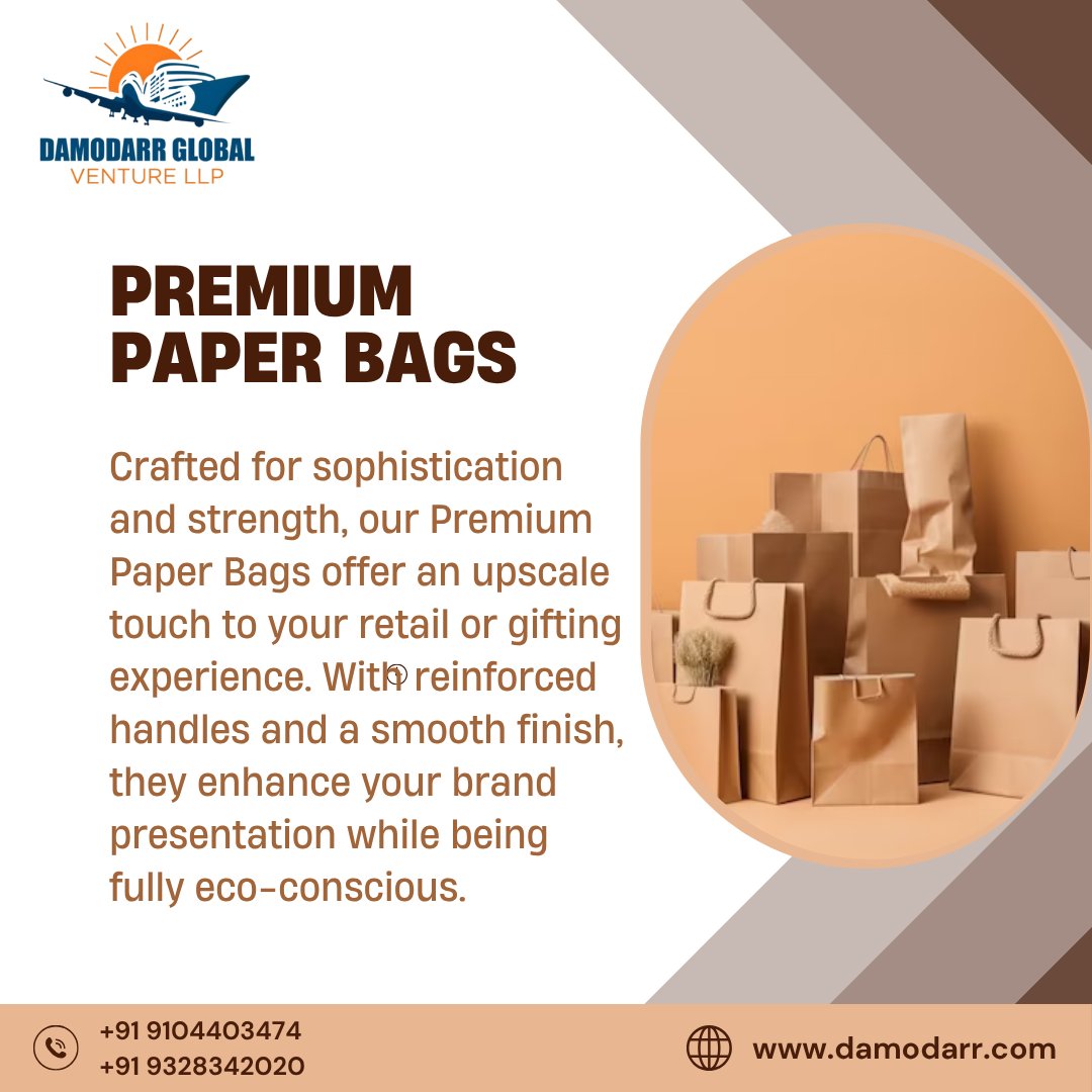 darshitp__99's tweet image. Brown Paper Bags – Eco-Friendly, Strong &amp;amp; Stylish!

✔ Made from Recyclable Kraft Paper
✔ Durable, Tear-Resistant &amp;amp; Reusable

Let’s build a greener future together
📞+91 9104403474
🌐damodarr.com

#paperbags #ExportersIndia
#packagingsolutions #unitedkingdom