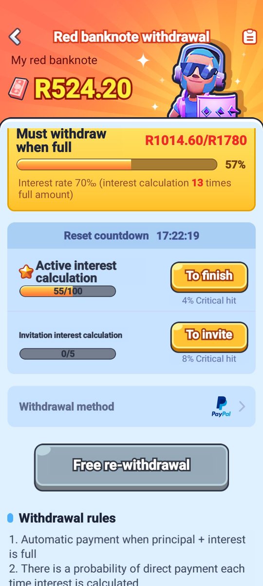 Lungi32l's tweet image. Good morning ❤️ ☕️ ☀️
Let's play this game guys😜.
See my withdrawal progress 😜.
Back Fight is the fastest money-making app so far. If you don’t come, you will lose money. Enter the id 58951439 to get R18 immediately. d28vv0va59f6vo.cloudfront.net/bf/index_18.ht…
