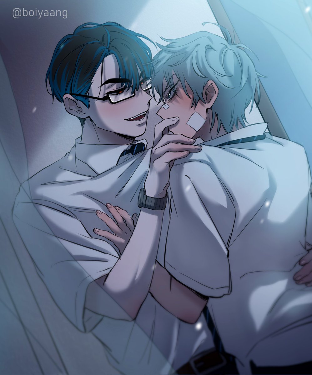 Boiyaang's tweet photo. [IvanTill] SCHOOL AU
Deliquent Till x Outstanding but freaky student Ivan

This is actually my first fanart I made of ALNST that I put on hold for a long time because I got sidetracked and now I finally finished it! Yipee!

#Ivantill #ivti #ivan #till #alienstage https://t.co/5BjxncFlm1