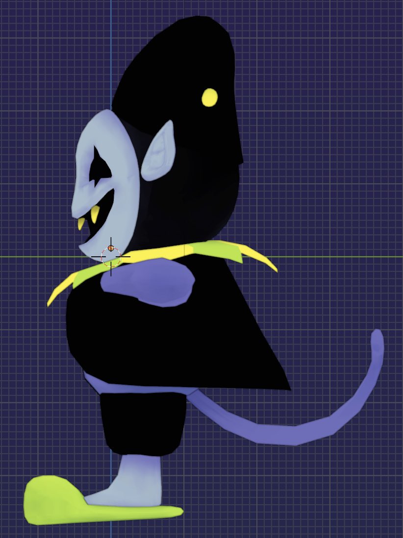 Giorno_cc's tweet image. Jevil model i’ve been working on for the past week (It’s not finished) #DELTARUNE