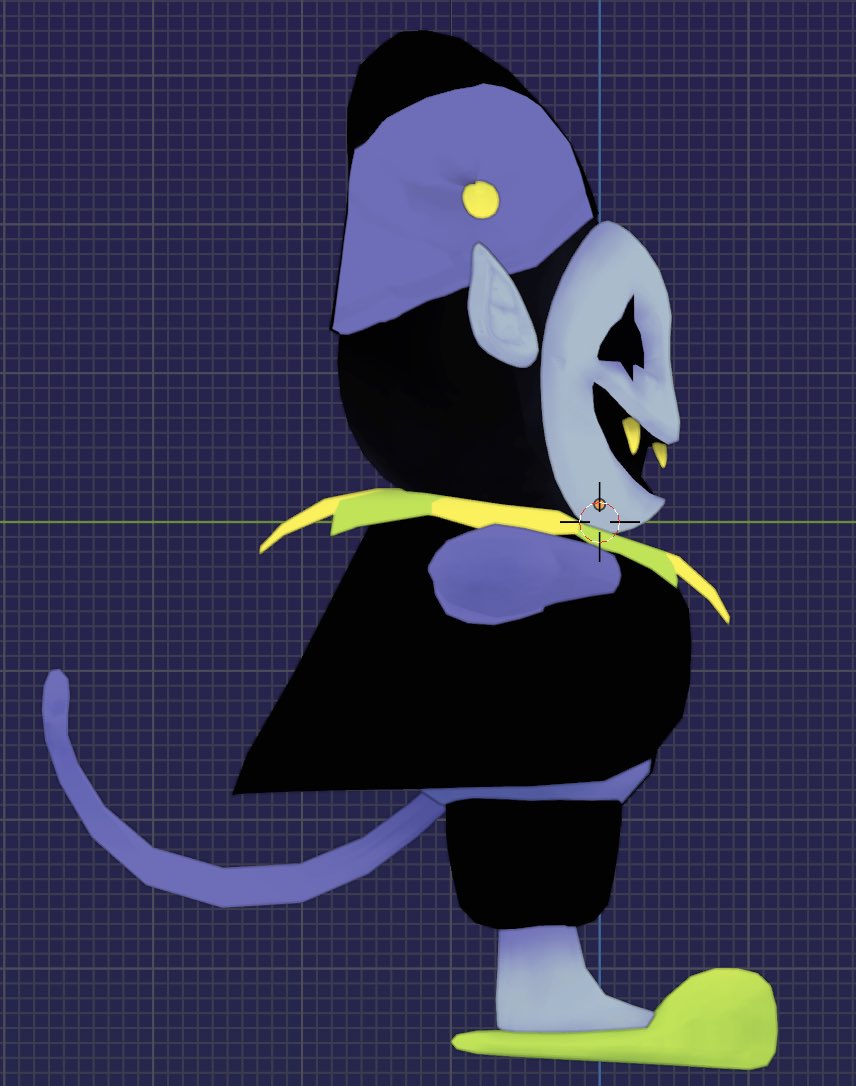 Giorno_cc's tweet image. Jevil model i’ve been working on for the past week (It’s not finished) #DELTARUNE