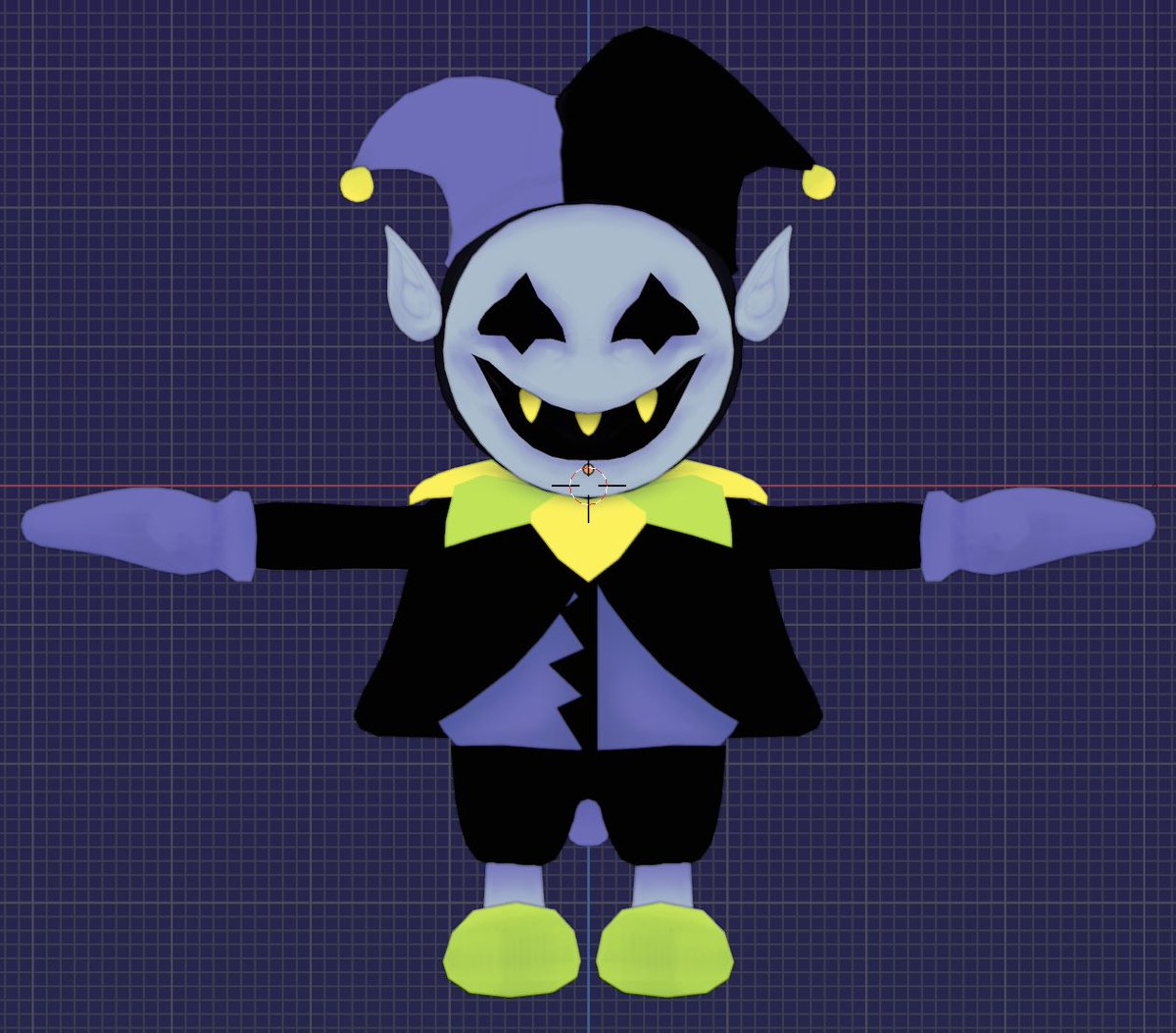 Giorno_cc's tweet image. Jevil model i’ve been working on for the past week (It’s not finished) #DELTARUNE