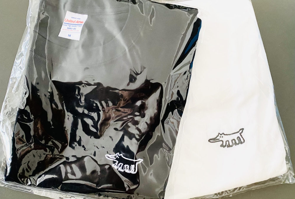 umihaii's tweet image. 隊長の狼Tシャツ実物が届きました🥰
もちゃもちゃで可愛い～～！！
 #MINDHACK