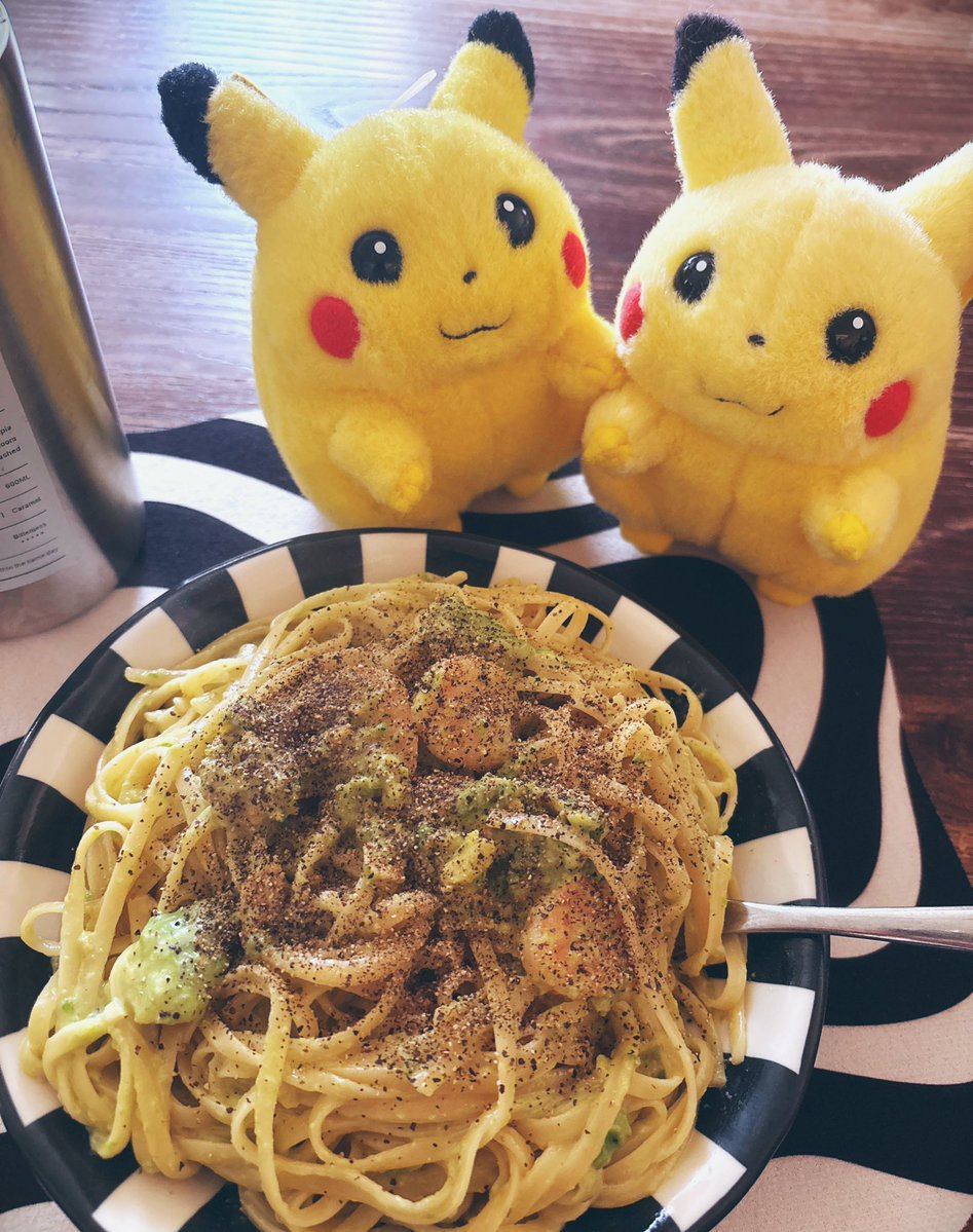 urinuinui's tweet image. えびアボカドの醤油マヨパスタ🦐🥑