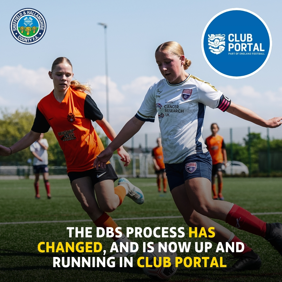 ℹ️ The DBS process has changed!

The way that clubs obtain Disclosure and Barring Service (DBS) checks has changed this summer.

Here's all you need to know ⤵️
sheffieldfa.com/news/2025/jul/…