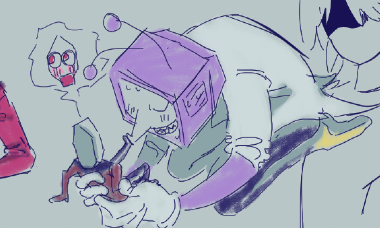 rrobinrobber's tweet image. tenna if youre gonna prey on your employees please clock out -_- #tenna #DELTARUNE