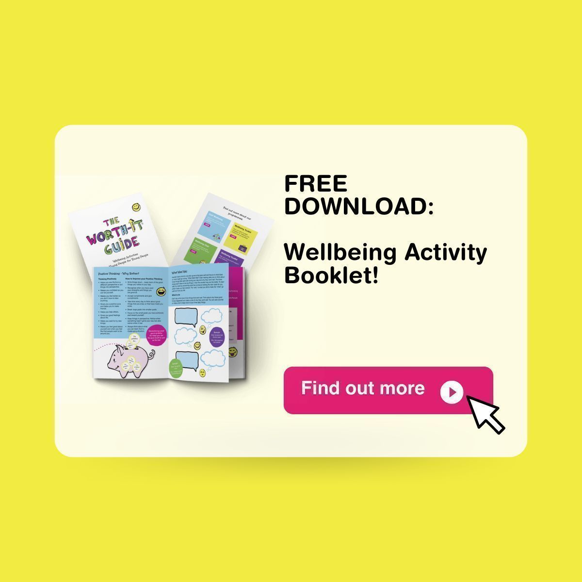 😍 Discover practical activities to boost well-being!  

The Worth-it Guide is a FREE downloadable booklet packed with tips, ideas, and advice for developing well-being with young people, inspired by positive psychology.  

Access it now:
worthit.org.uk/offers/wellbei…

#MentalHealth
