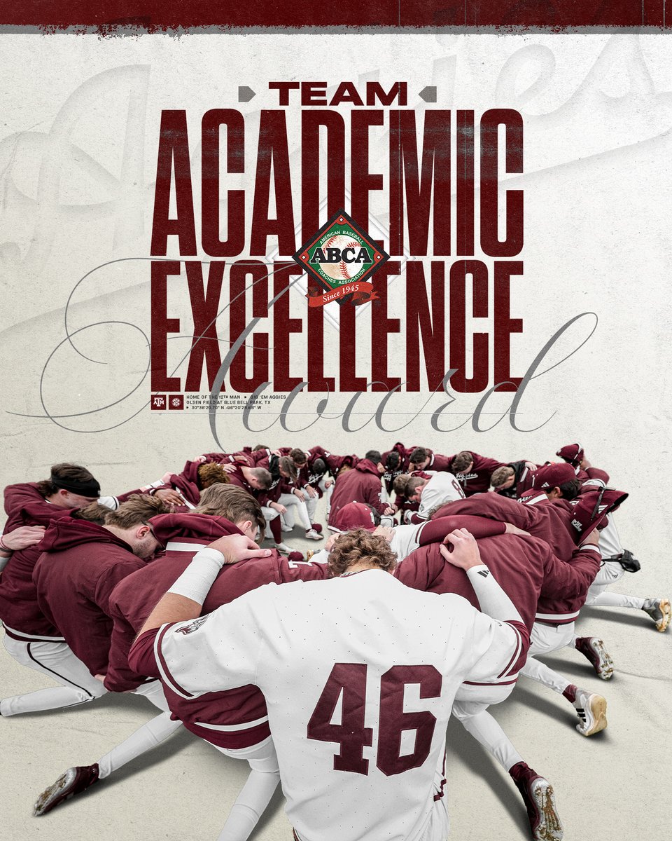 ABCA Team Academic Excellence Award ✅

#GigEm
