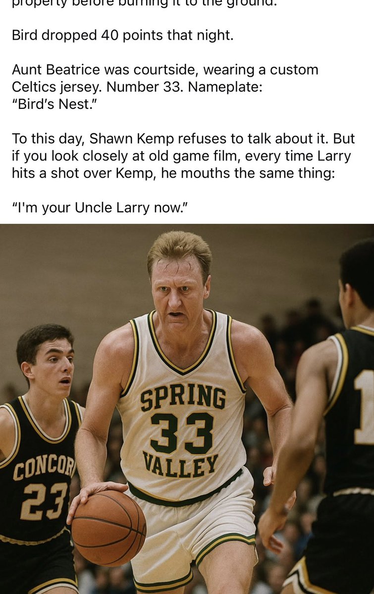 I have read enough about Larry Bird that I almost believed this.