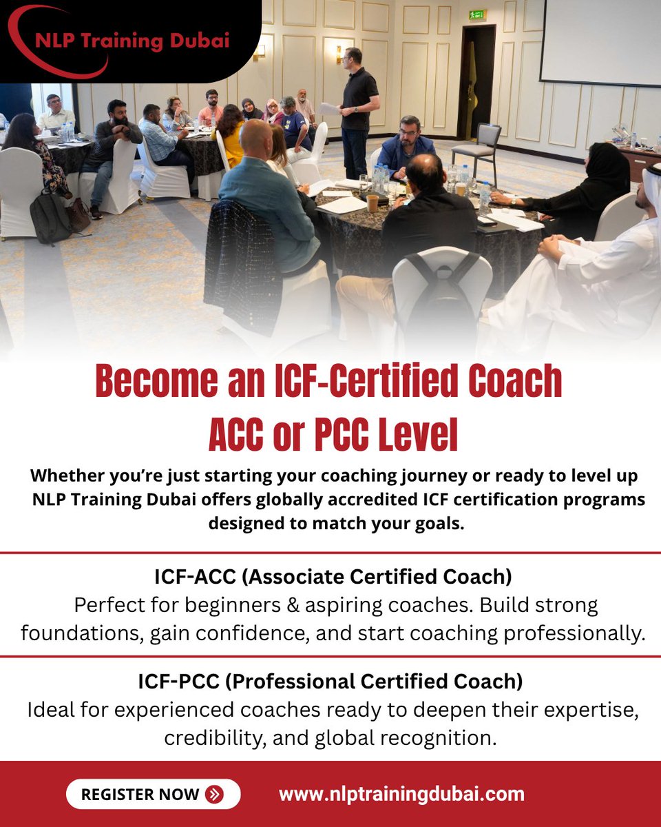 DubaiNLP's tweet image. Become an ICF-Certified Coach—ACC or PCC Level

Start or level up your coaching journey with NLP Training Dubai. Get globally accredited ICF certification tailored to your goals.

📞 +971 4 8525752  
📧 nlptraining@uvconsultants.com
🌐 nlptrainingdubai.com
#Nlp #Nlpworkshop
