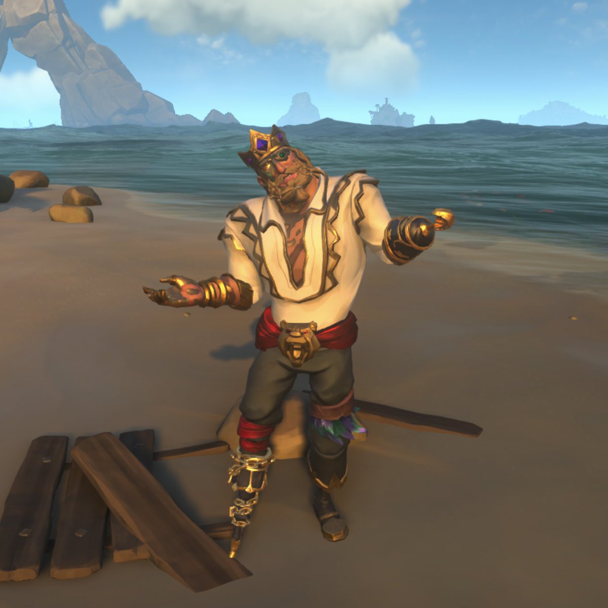 _DoomOfSarnath_'s tweet image. Theme: magical 
Title: King Midas Gold Touch
#StyleOfThieves
@SeaOfThieves 
#SeaOfThieves