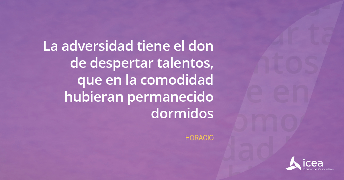 #Felizjueves "La adversidad tiene el don de despertar talentos, que en la comodidad hubieran permanecido dormidos"