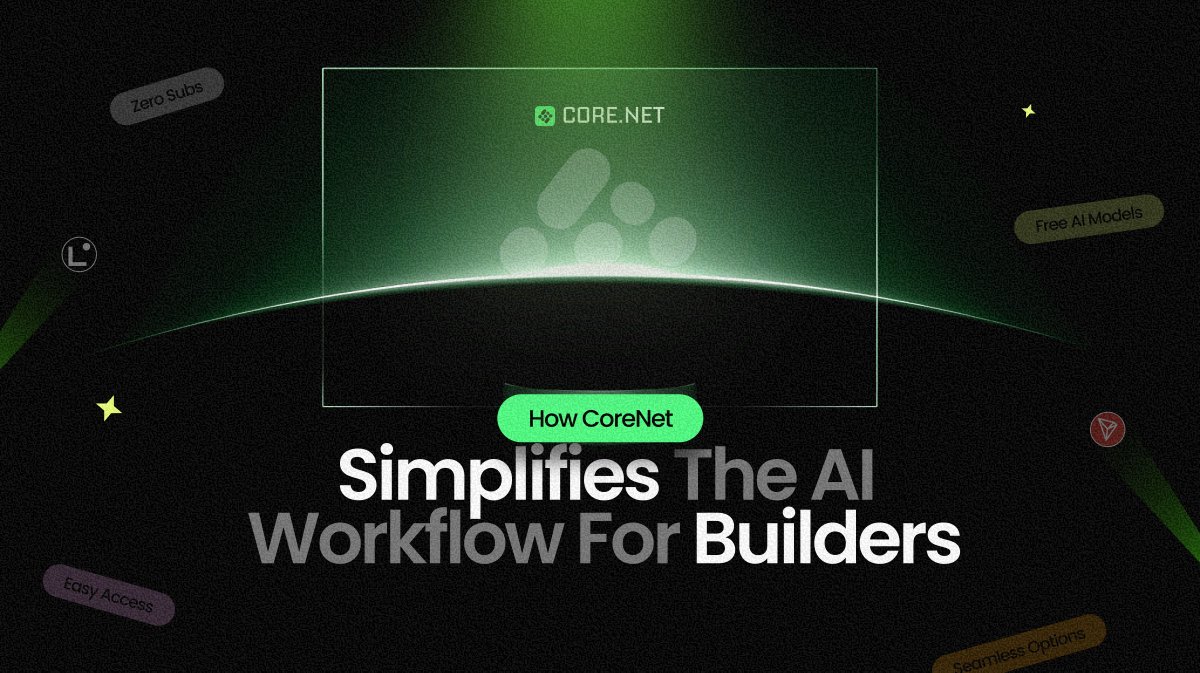 💚 Tired of fragmented AI tools and costly subscriptions?
CoreNet radically simplifies the AI workflow for builders, creators, and developers by unifying access to the most powerful text, image, audio, and code models — all through a single decentralized protocol.

With #CoreNet,
