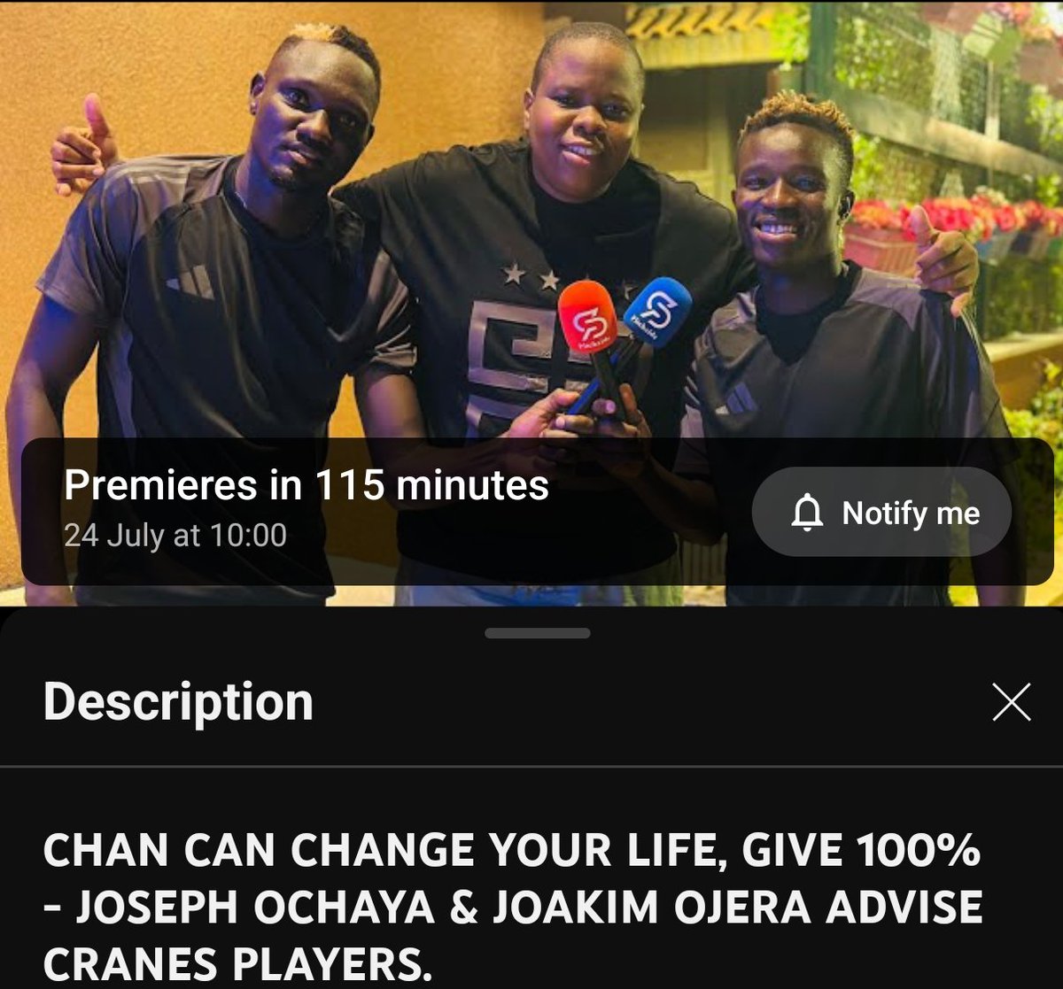 PetaTabu's tweet image. 🎥|Coming up at 10am TODAY! The boys open up on several issues.
▫️Pre season preps and advise to younger players
▫️#CHAN2024 and the Cranes' chances.
▫️Season targets.
#PitchsideFtOchayaXOjera.