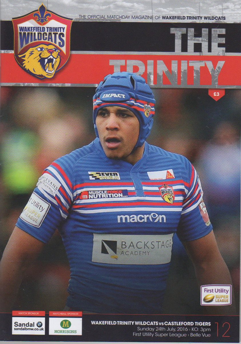 TrinityHeritage's tweet image. 📌 On This Day in History:
🗓️ 24th July 2016
🏉 Wakefield Trinity 20 Castleford 46
🏆 Super League
👨👨👧👧 6,855 at Belle Vue
A week before the Challenge Cup semi final, it all back fired on Trinity … the Tigers had 14 out, a makeshift backline and Trinity risked their stars ……