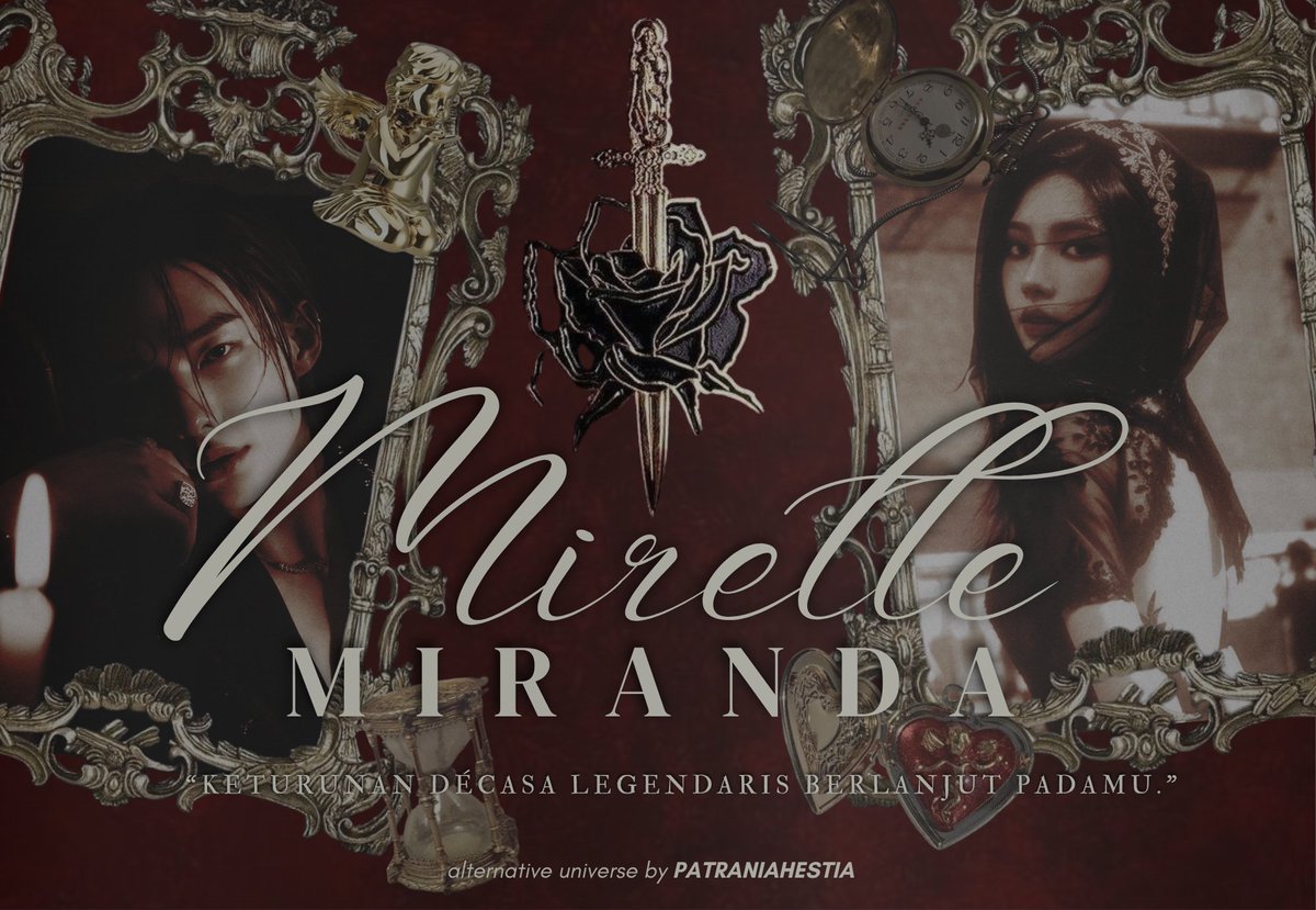 patraniahestia's tweet image. ㅤㅤㅤㅤㅤ𝐌𝐈𝐑𝐄𝐋𝐋𝐄 𝐌𝐈𝐑𝐀𝐍𝐃𝐀 
ㅤㅤㅤㅤ────────────────
ㅤㅤㅤ“keturunan décasa legendaris
ㅤㅤㅤㅤㅤㅤberlanjut padamu.”

─‌─‌ karina ft hyunjin #ferromi fantasy au
ㅤㅤ©2025, 𝙥𝙖𝙩𝙧𝙖𝙣𝙞𝙖𝙝𝙚𝙨𝙩𝙞𝙖