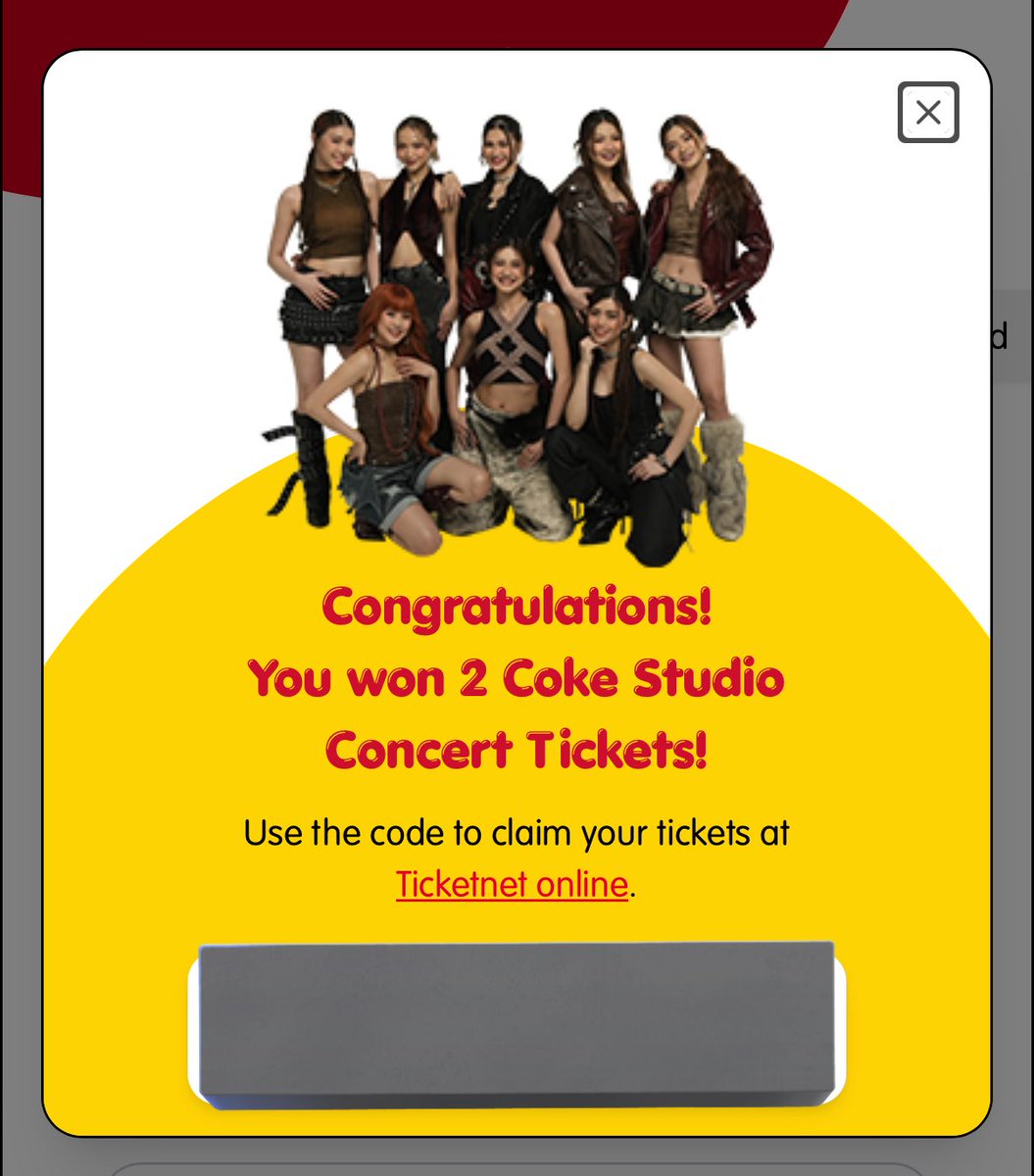 I JUST WON TWO TICKETS SA COKE STUDIO LIVE 😭😭😭

4 out of 6 yung nanalo?! Two tickets tapos may consolation prize pa. Thank you, Jollibee! 🥹❤️ pending draw pa yung 2 entries ko 👀 #BINI