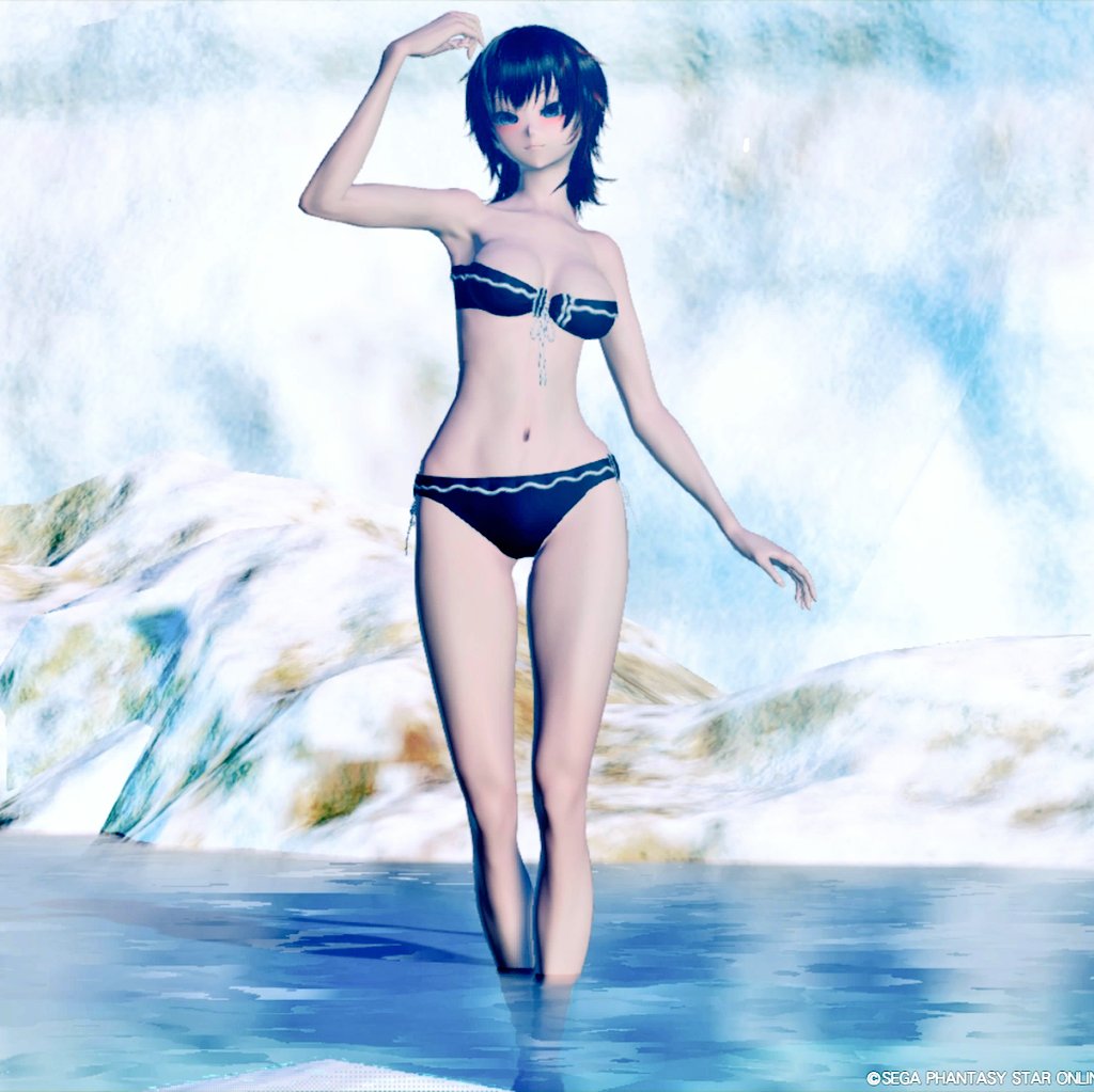 GAI0031's tweet image. アクセサリーとパーカー外したやつも一応☺️
#PSO2NGS_SS