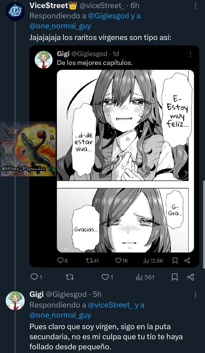 When_Papeadas's tweet image. Eso de llamar virgen a alguien es medio 2022...
Aporte de @jmder23