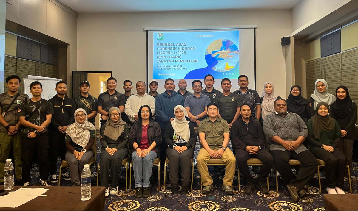 PERHILITAN's tweet image. 📸🔬 BENGKEL ASAS FORENSIK HIDUPAN LIAR BIL. 1/2025
🗓️ 7 – 11 Julai 2025 | 📍Gunung Jerai, Kedah
Makmal Forensik Hidupan Liar Kebangsaan, Jabatan PERHILITAN telah berjaya menganjurkan bengkel di atas melibatkan penyertaan pegawai PERHILITAN dari negeri-negeri zon utara.
