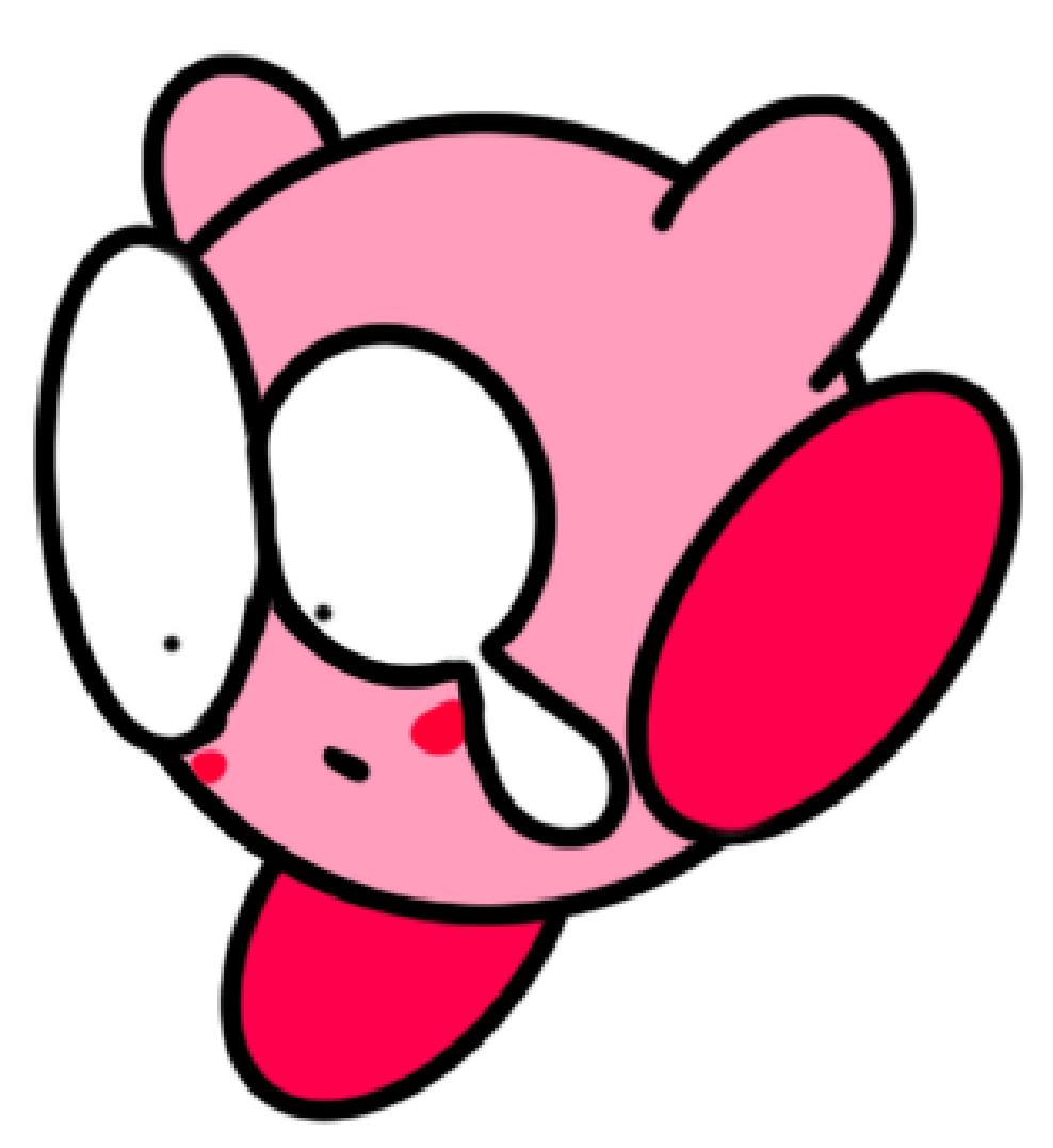 tornadokirbyfan's tweet image. Shocked Kirby