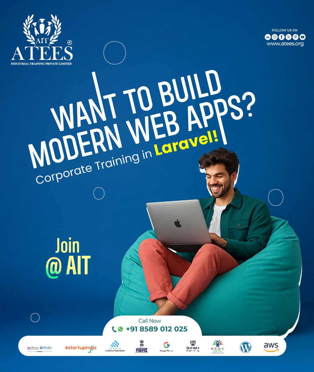 ATEES_Global's tweet image. 🚀 Build standout web apps with Laravel!
Join AIT’s corporate training & gain hands-on experience with real projects, expert mentors & job-ready skills. 💻🔥
📱 +91 8589 012 025 | 🌐 atees.org
#LaravelTraining #WebDevelopment #LearnLaravel #AIT #FullStackDeveloper