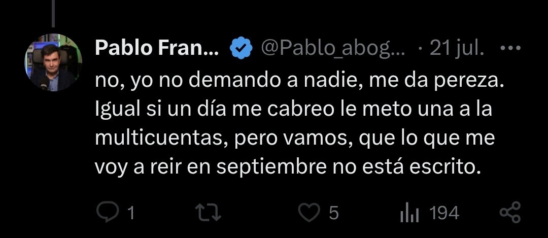 exdalis's tweet image. Pablo Franco con el ridículo que hiciste en el juicio contra Ricky debería darte vergüenza estar en internet dando lecciones a otros, viejo pajero
