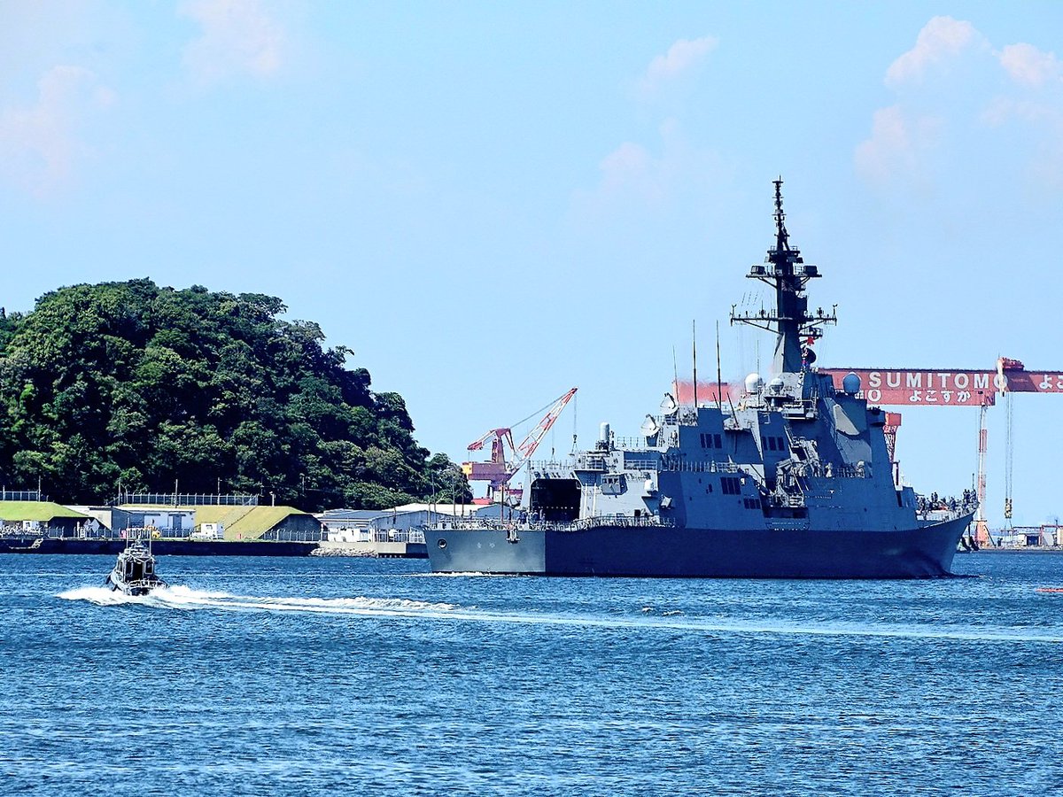 護衛艦「まや（JS Maya, DDG-179）」出港しました。
個艦訓練ご苦労さまです。😱