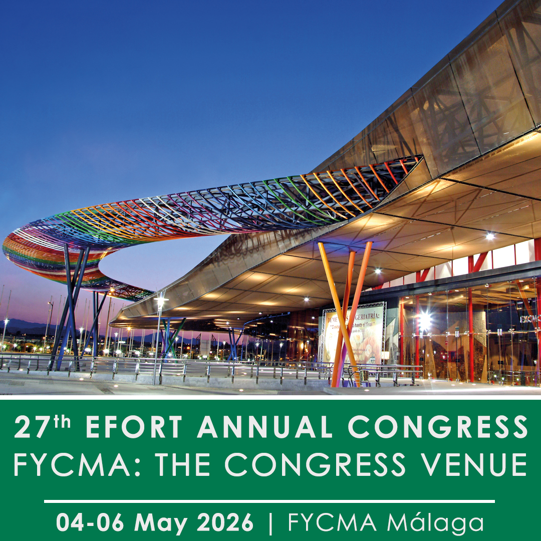 Travel made easy! ✈️ The 27th EFORT Congress is at FYCMA Málaga, 04-06 May 2026
Top-tier venue with exceptional connectivity: 9km from airport &amp; direct motorway access! 
🔗 congress.efort.org
🔔 congress.efort.org/newsletter
#EFORT2026 #Málaga #FYCMA #Venue #Travel #Ortho