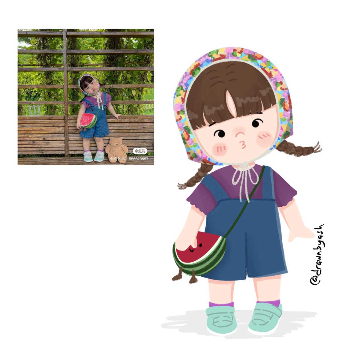 drawnbyash's tweet image. Scroll pinterest dan menemukan foto anak kecil yang sangat gemas, dan diriku tidak tahan untuk menggambarnya 😆😆
