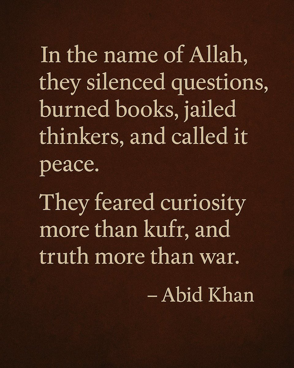 abidkhan_author's tweet image. This isn’t just history—it’s a warning.
When faith is weaponized, humanity is the first casualty.
Read Holy Trap and see how ideology becomes a trap.
#FreeThought #TruthMatters #ReligionAndPower