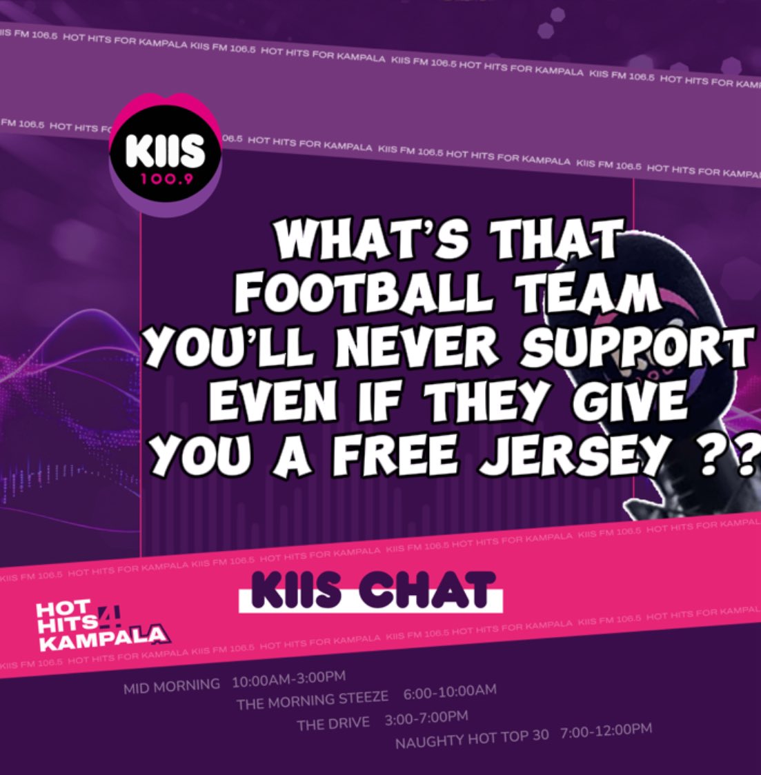 KIIS_FM_Uganda's tweet image. A football team you’ll never support ???
#KIIS100 #Hothitsforkampala #kiisfmug