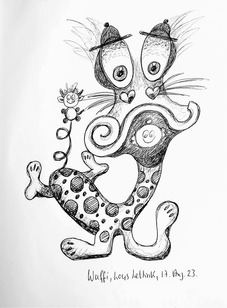 LLettink's tweet image. Wuffi. 

#wuffi #art #artbrut #kunst #Künstler #Seelenart #Tagesstätte #München