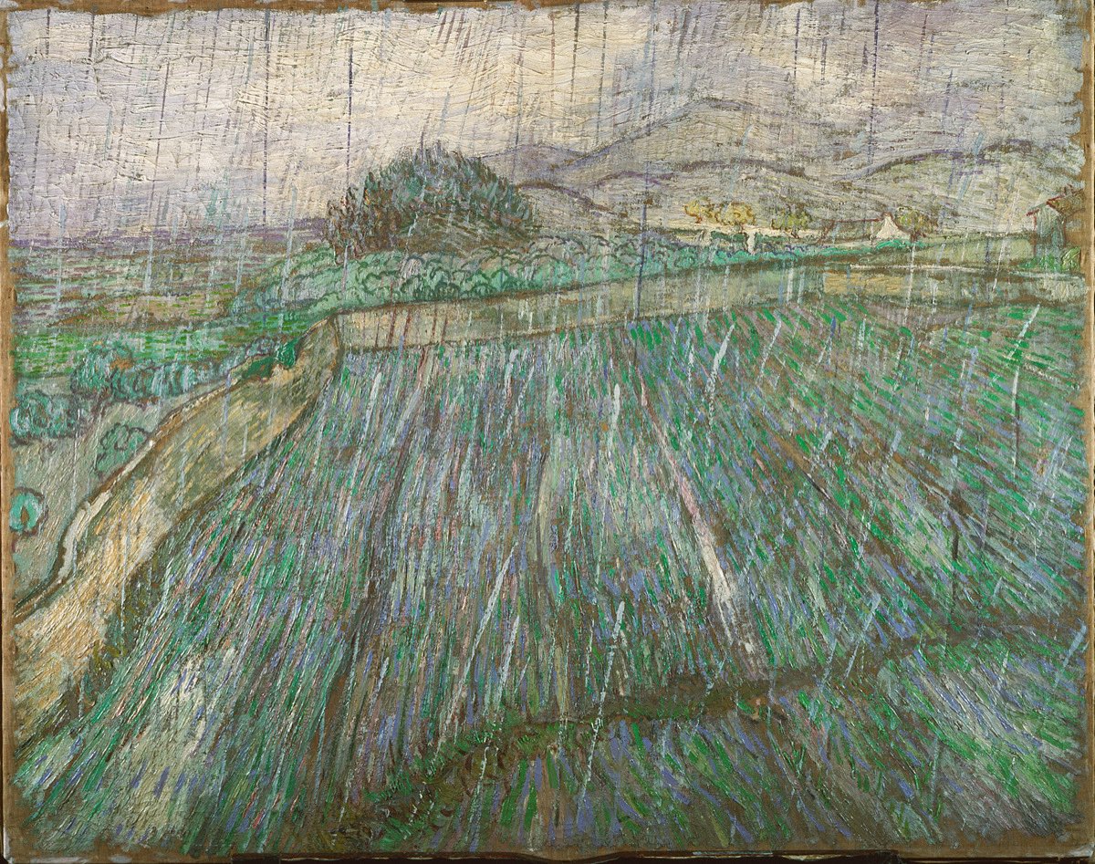 VanGoghTheLife's tweet image. #VanGogh of the Day: Rain - Auvers, July 1890. Oil on canvas, 50.3 x 100.2 cm. Amgueddfa Cymru, National Museum of Wales, Cardiff. @AmgueddfaCymru