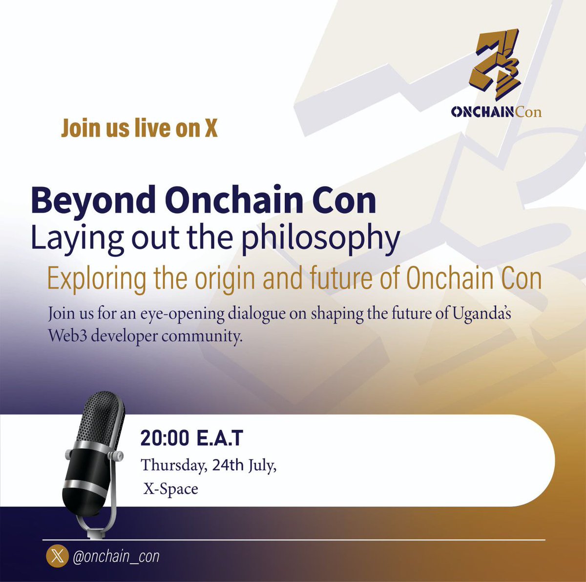 Join us for the eye opening dialogue on shaping the future of Uganda's Web3 developer community at exactly 8:00PM EAT
 x.com/i/spaces/1OwxW…
