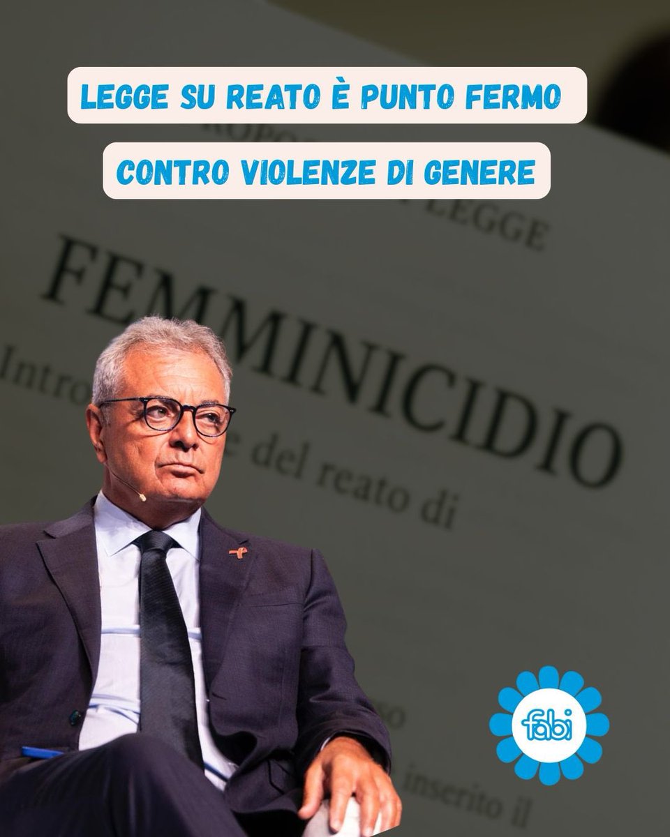 “LA LEGGE SUL REATO DI FEMMINICIDIO È UN PUNTO FERMO CONTRO LE VIOLENZE DI GENERE”
Al Senato passa all’unanimità la proposta per istituire una nuovo articolo specifico nel codice penale. Il plauso del segretario generale Sileoni
Leggi 👇🏻 la notizia 

fabi.it/2025/07/23/la-…