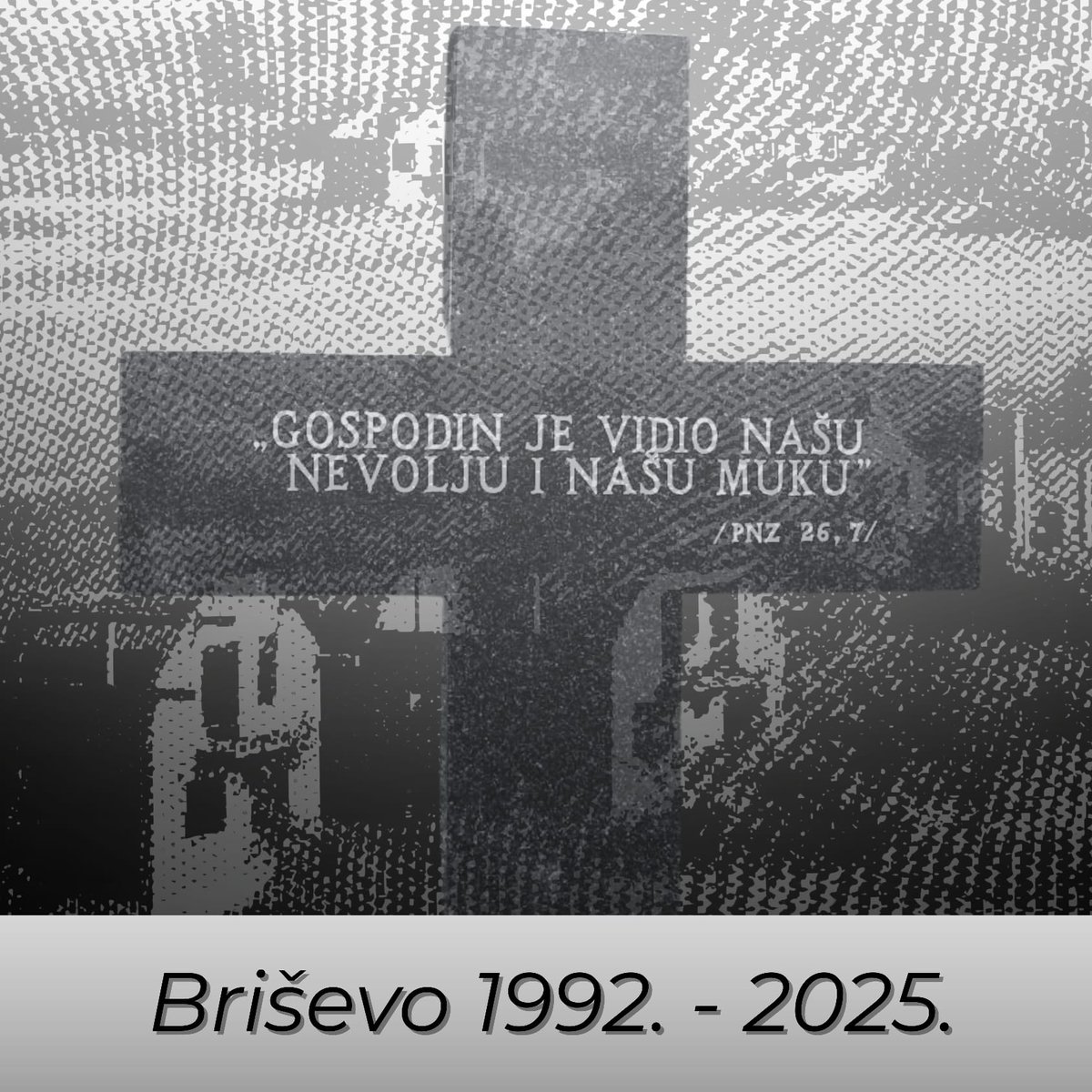 grlicradman's tweet image. Danas odajemo počast žrtvama zločina počinjenog u selu Briševo kraj Prijedora, gdje su pripadnici Vojske Republike Srpske 24. i 25. srpnja 1992. daleko od crte bojišnice usmrtili 67 civila hrvatske nacionalnosti, dok su brojni drugi mještani odvedeni u logore. Najmlađa žrtva…