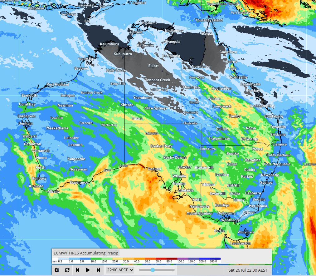 A "Cut-Off Low" will drive damaging winds &amp; rain across southern Australia during the next 48 hours. 

This upper level low (left) illustrated on the 500hPa chart (about 5.5km up from the Earth's surface) will also drive rainfall across drought affected areas (right).

<a href="/10NewsAU/">10 News</a>