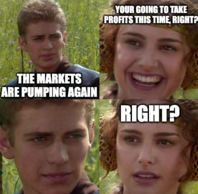 are you gonna take profits?